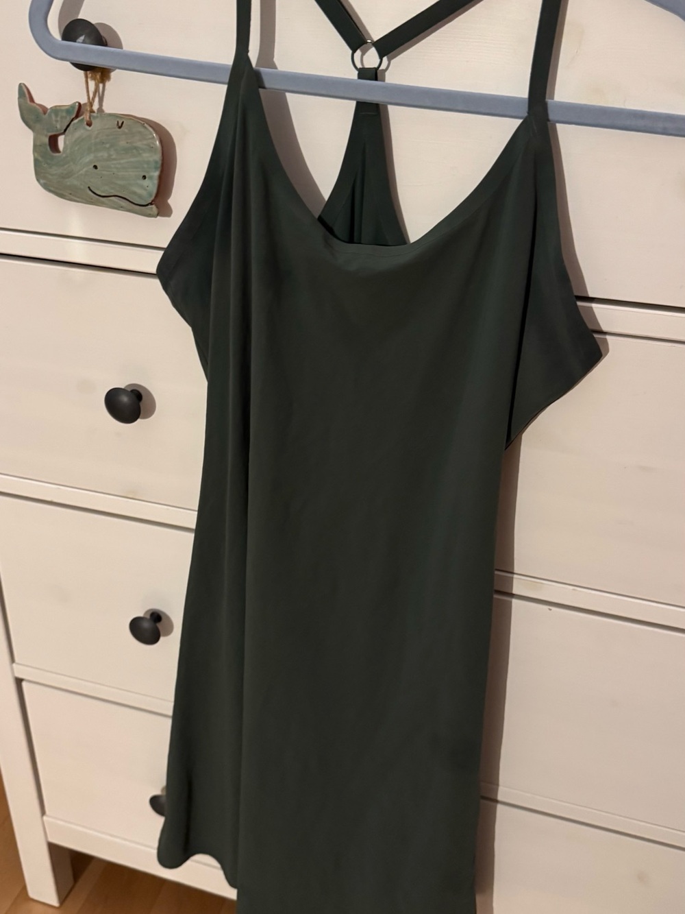 Outdoor Voices Forest Green Slip Mini Dress